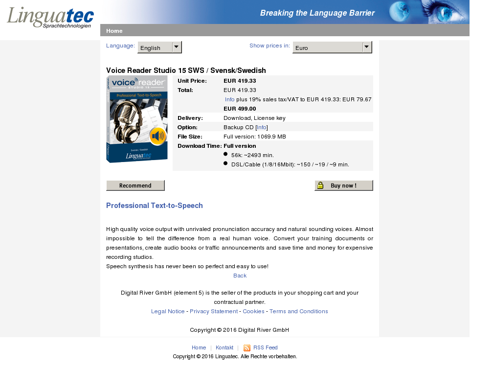 Linguatec voice reader studio 15 download